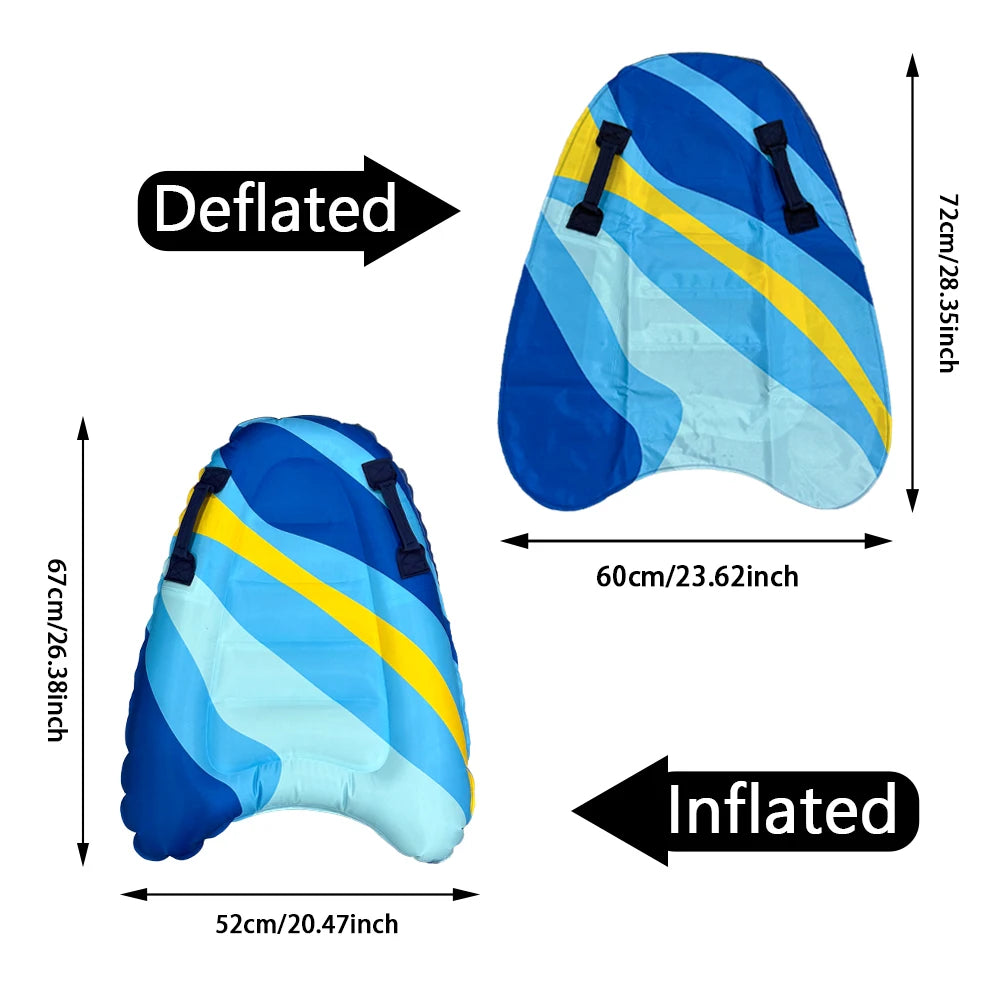 1pc Thick PVC Inflatable Surfboard for Swimming, Sea Surfing and Portable Water Skiing, Suitable for Beach and Pool Holidays