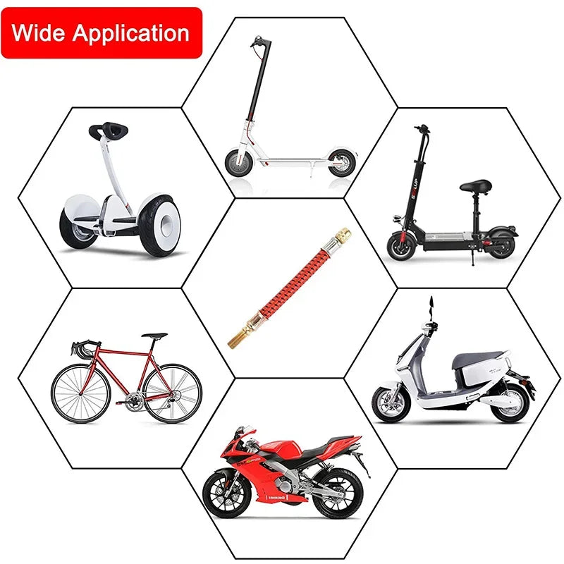 Adaptador de extensión de válvula de neumático para Xiaomi Mijia M365, inflador de neumáticos, bomba de aire para patinete eléctrico, boquilla extendida, accesorios de patinete