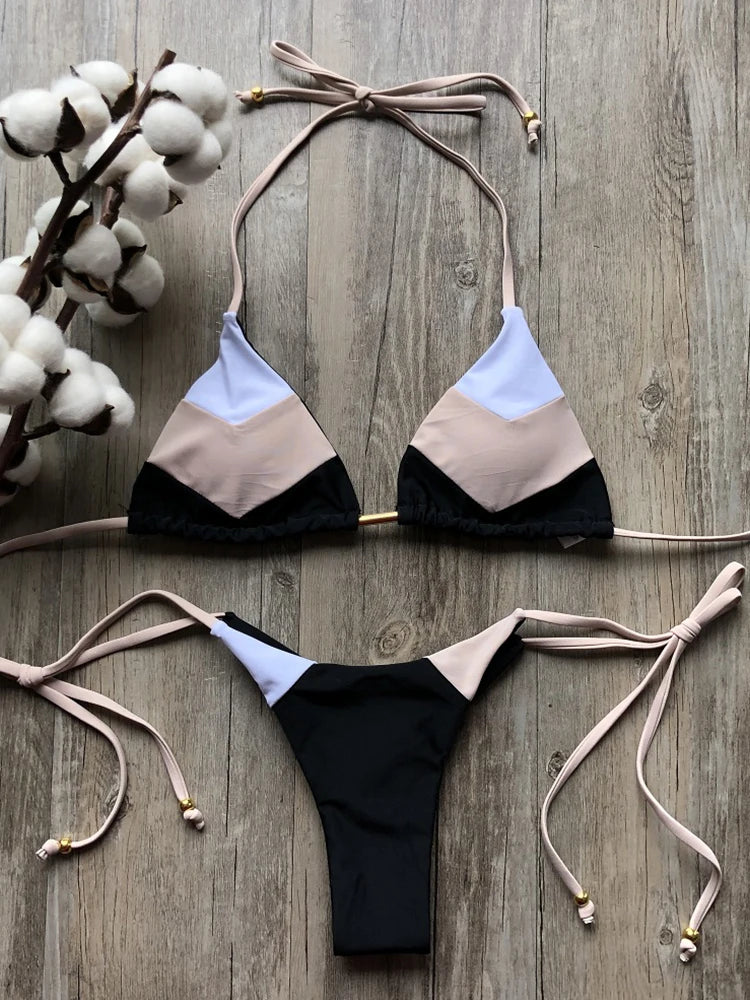2023 Sexy Bikini multicolore maillot de bain femmes maillots de bain Push Up côtelé Bikini ensemble brésilien maillot de bain vêtements de plage baigneur Biquini