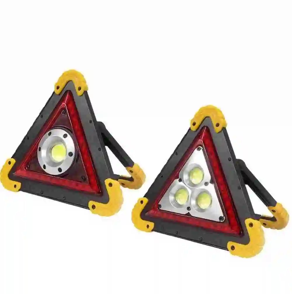 Triangle de signalisation d'urgence multifonctionnel pour voiture, panneau d'arrêt, lumière d'avertissement de panne de voiture, LED rouge, triangle multifonctionnel