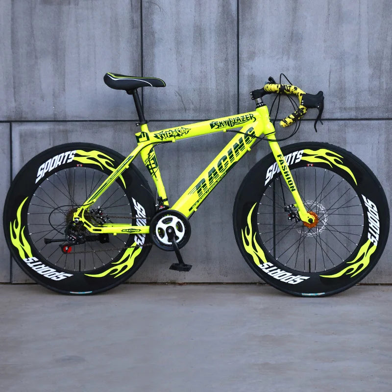 Vélo de Route 700x23-25C Acier — Frein À Disque 24 Vitesses