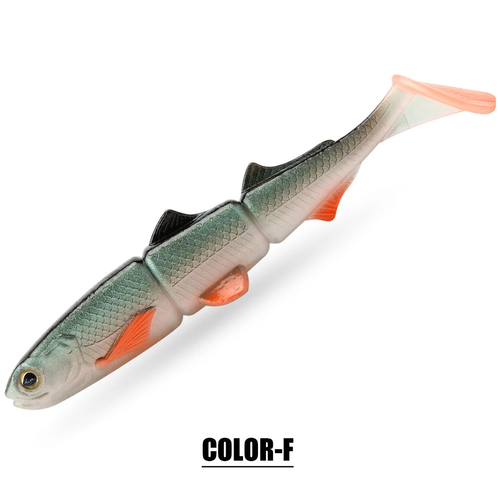 Spinpoler Paddle Tail Swimbait Shad brochet leurre de pêche 16 cm 22 cm appât souple 3 sections articulé Wobbler perche Zander attirail