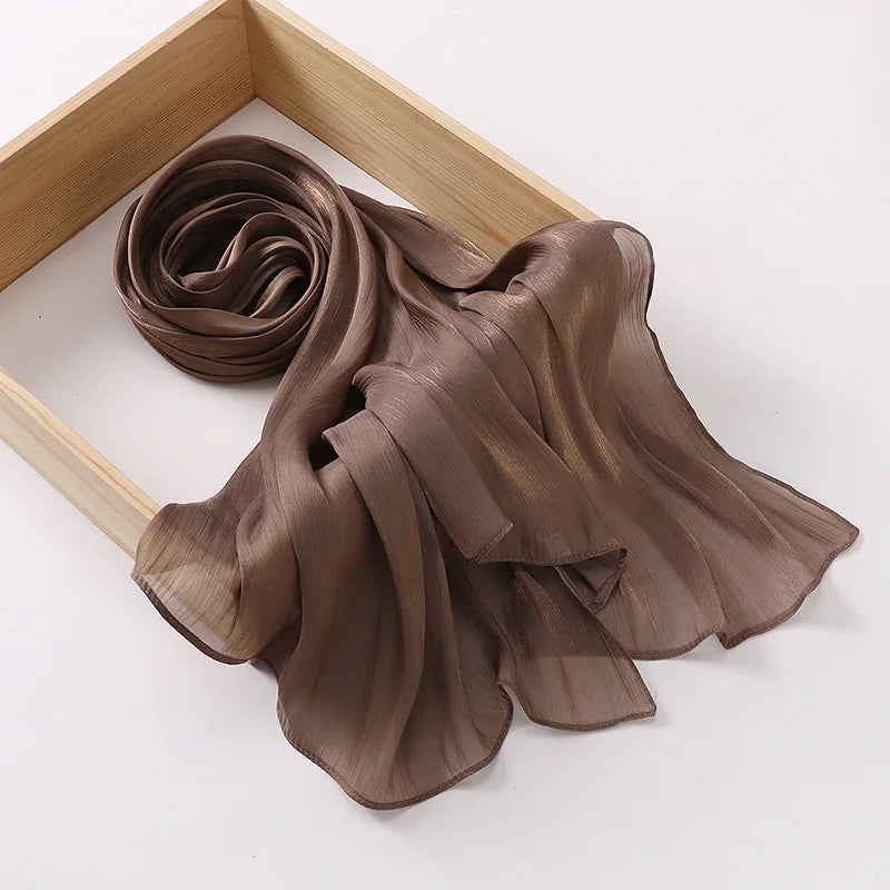 Hijabs en mousseline de soie de qualité supérieure pour femmes, voile turban doux et long, écharpes musulmanes, châles Hijab, couvre-chef Islam, accessoires Ramadan