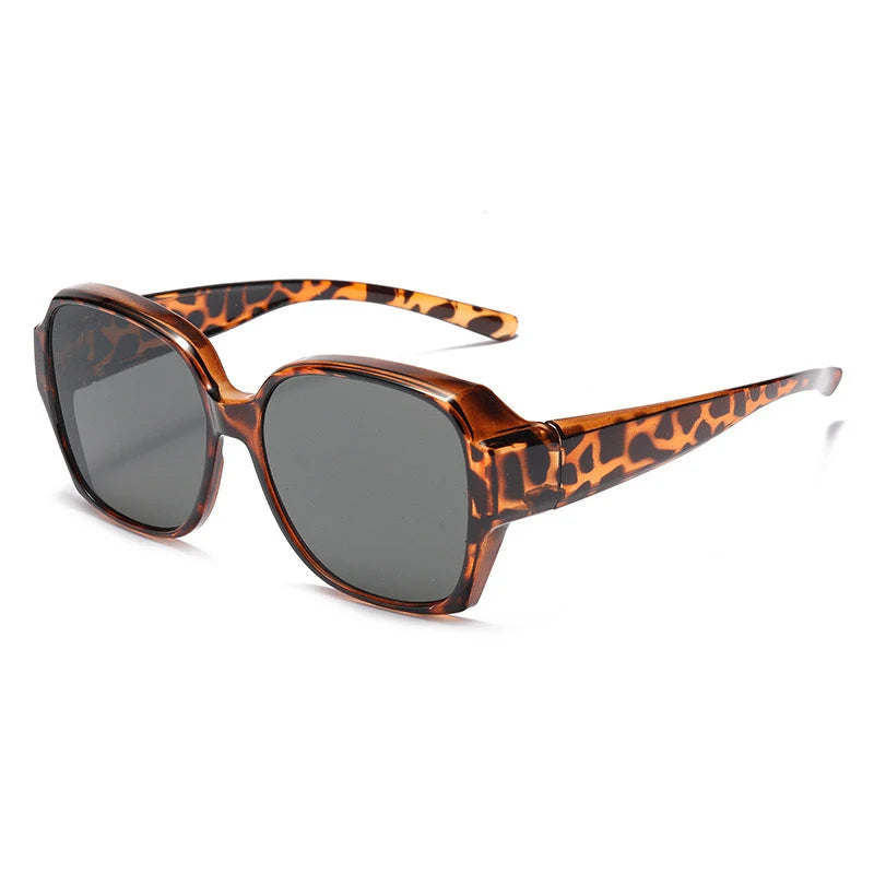 Lunettes de soleil polarisées rondes à la mode, couverture sur myopie, lunettes de Prescription portables pour hommes et femmes, Vintage, pour la pêche et la conduite