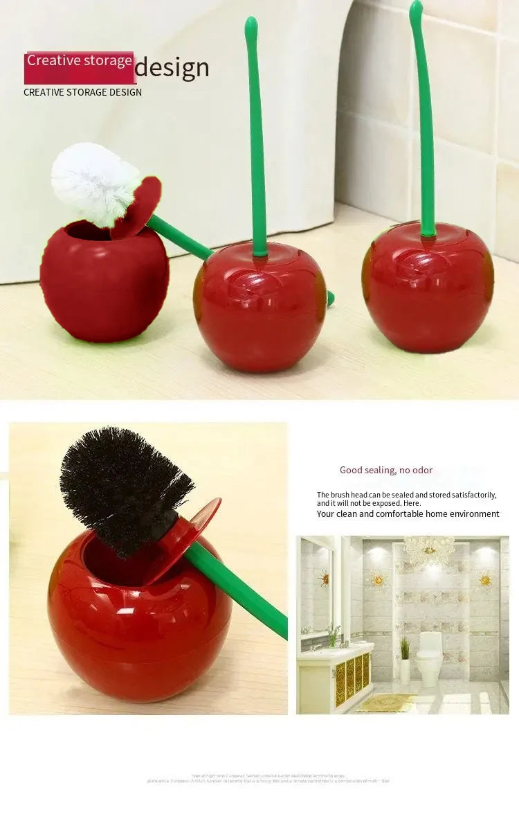 Juego de escobillero rojo, creativo y encantador, sin forma, accesorios de baño, 1 pieza