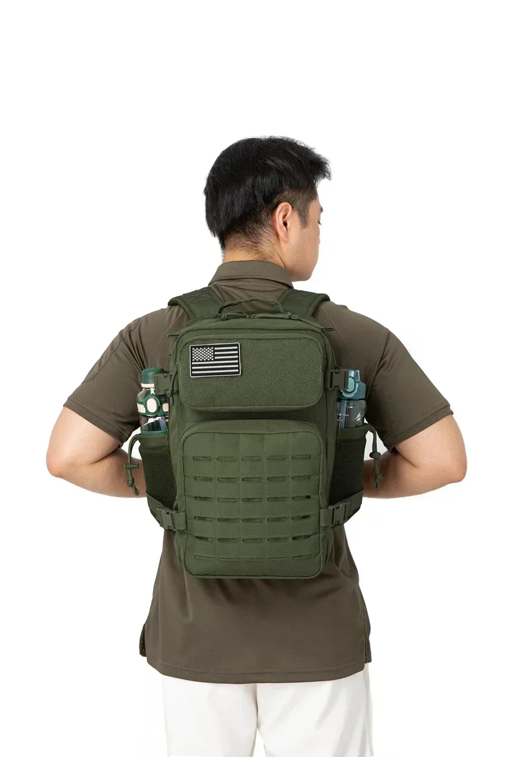Sac à Dos Tactique Plein Air 25L/45L Homme Femme — Randonnée École Porte-Bouteille