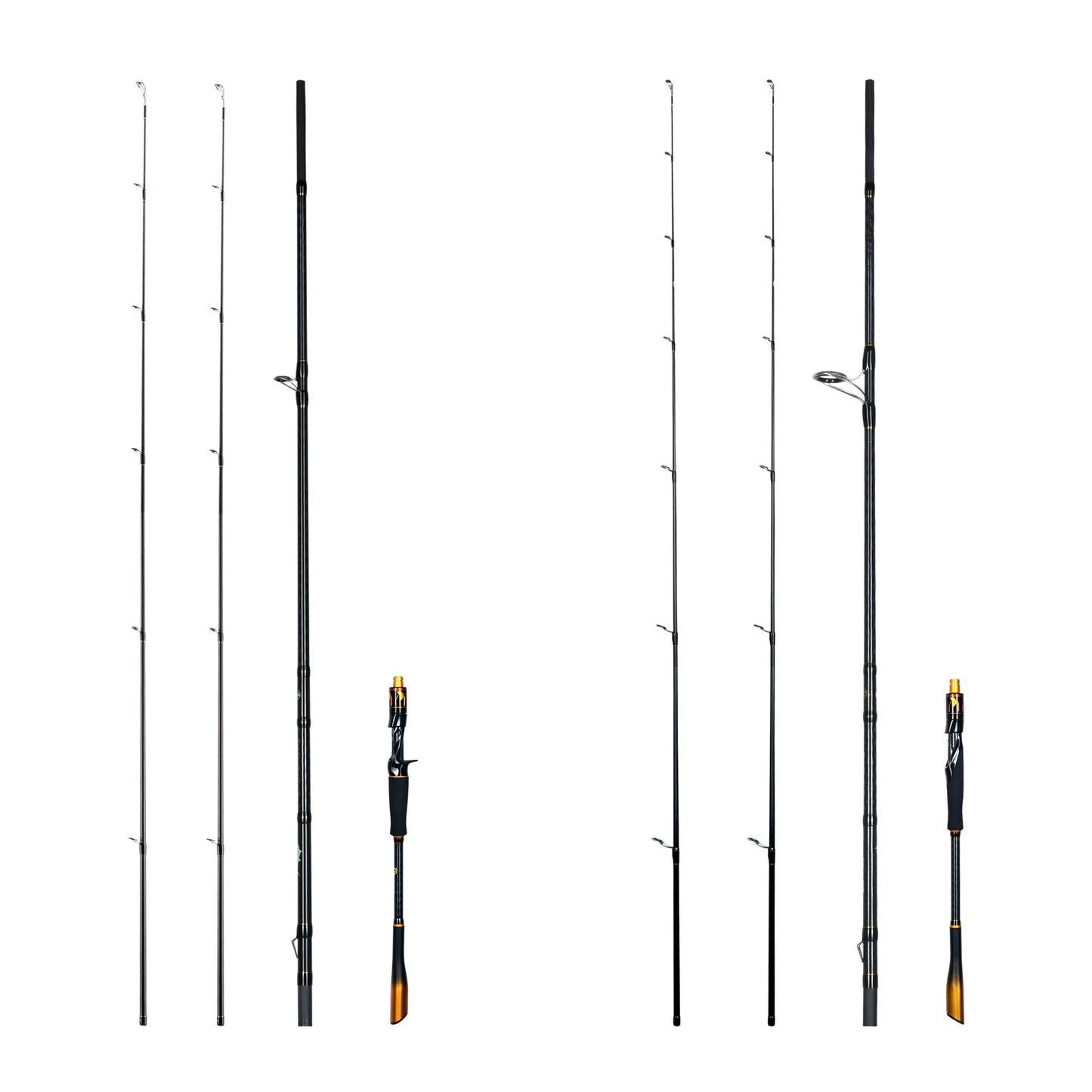 BIUTIFU 2 pointes Fuji Guide filature coulée canne à pêche 1.8-2.7m 2 Sections T1000 carbone Baitcasting pôle pour bar brochet 7-80g leurre