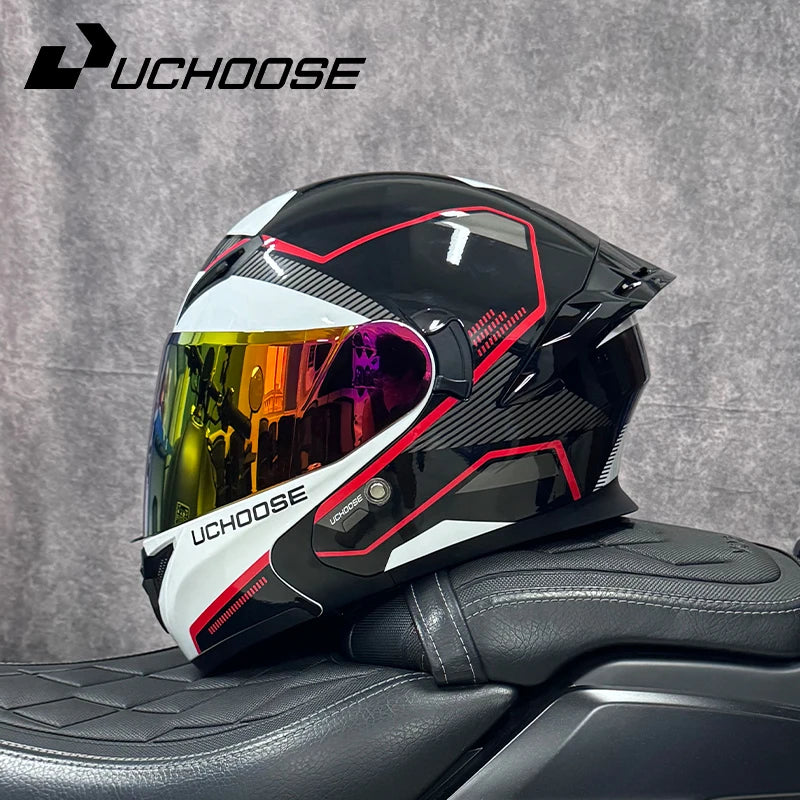 Casque moto quatre saisons Motocross modulaire rabattable — hommes, femmes, tout-terrain