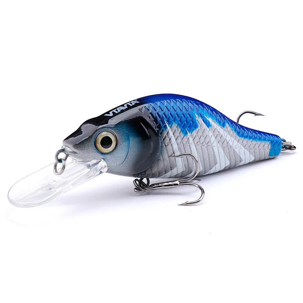 GOBASS 50/70/90mm manivelle leurre de pêche vairon noir filature leurres pour la pêche flottant Wobbler pour brochet japon appât artificiel