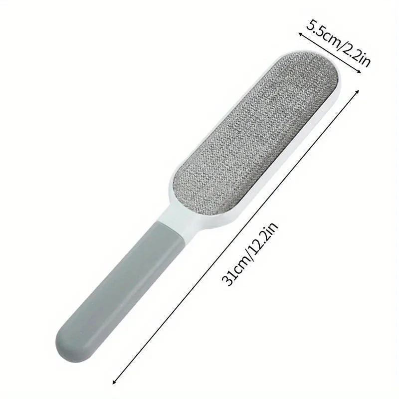 Double-sided pet hair remover, manual electrostatic sticky lint brush, for cat, clothes, sofa, furniture, carpet cleaning