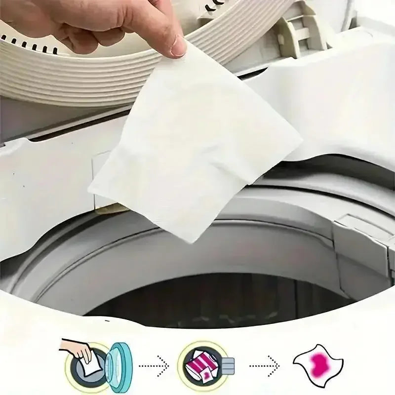 Papier absorbant la couleur pour le linge, 50/80/100 pièces, comprimés Anti-teinture pour Machine à laver, vêtements propres, feuilles de capteur de couleur