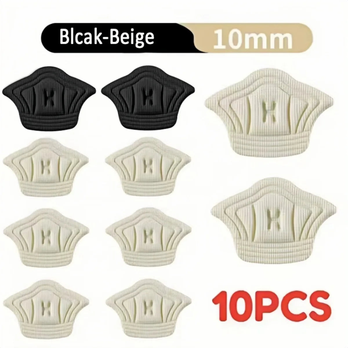 Coussinets de Talon EVA Autocollants — Protection & Ajustement Taille, Lot de 5 Paires