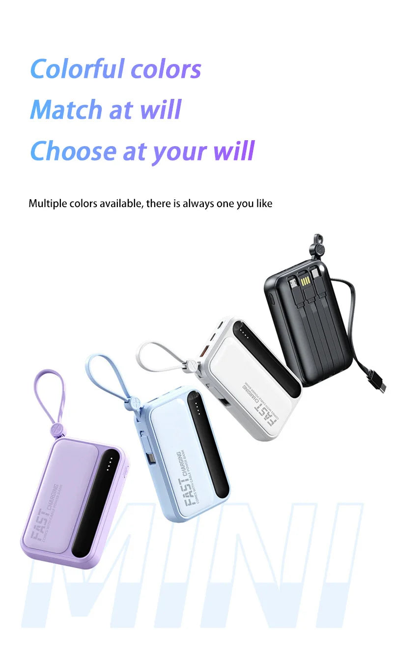 500000mAh 120W batterie externe grande capacité 4 in1 câbles Intelligent affichage numérique lumière Portable Powerbank pour iPhone Huawei nouveau