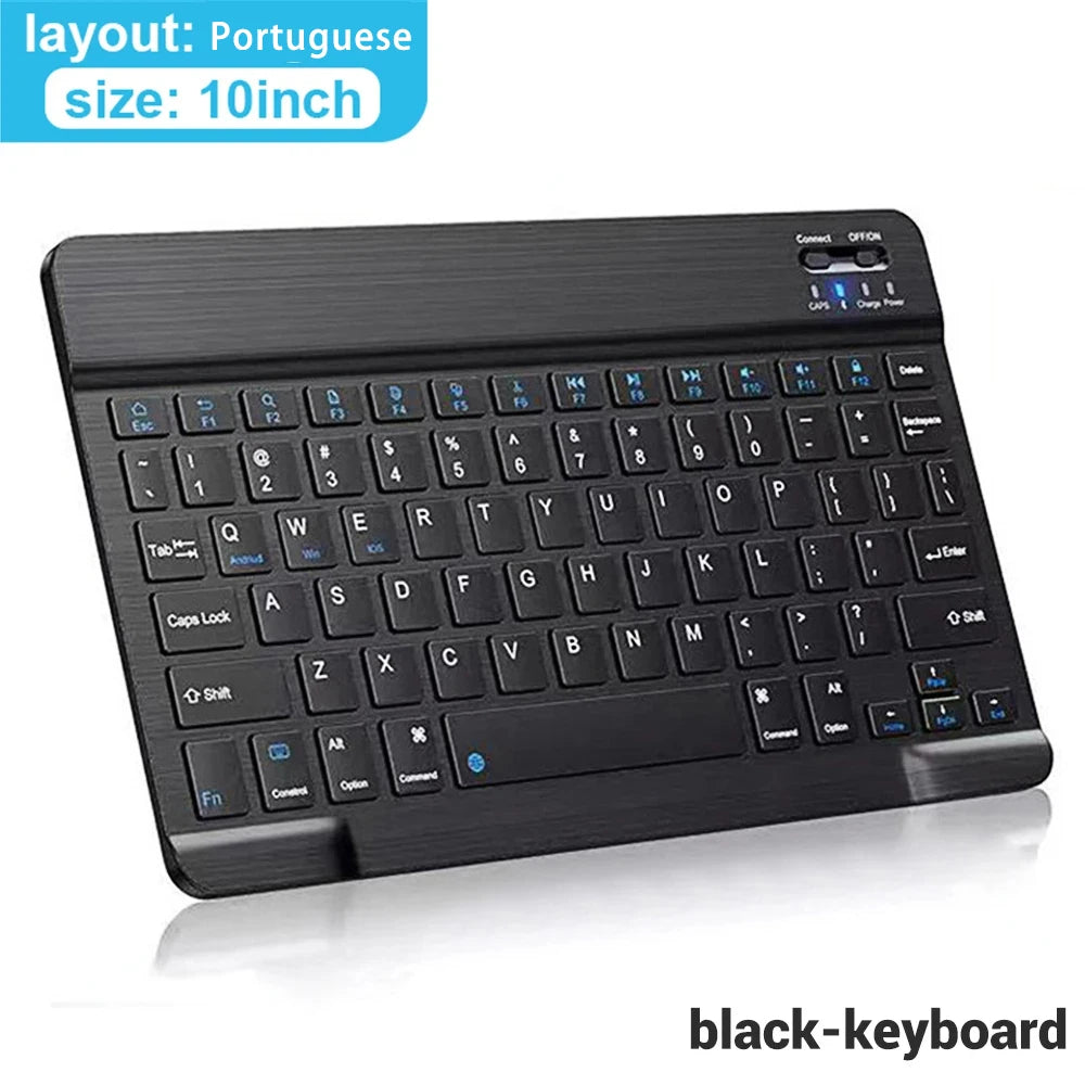 Wireless Bluetooth Keyboard and Mouse, for iOS, Android, Windows, Tablet, iPad Air Mini Pro, Spanish, Korean, Portuguese, Russian