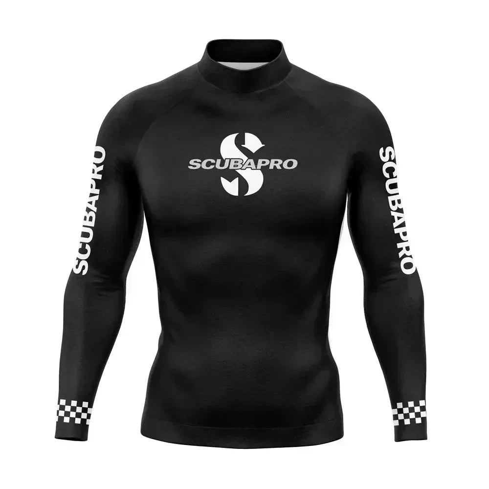 Men's Surf Wetsuit, UV Sun Protection, Long Sleeve Diving Suits, Quick Dry, Tight Sportswear for Swimming, Rash Guard