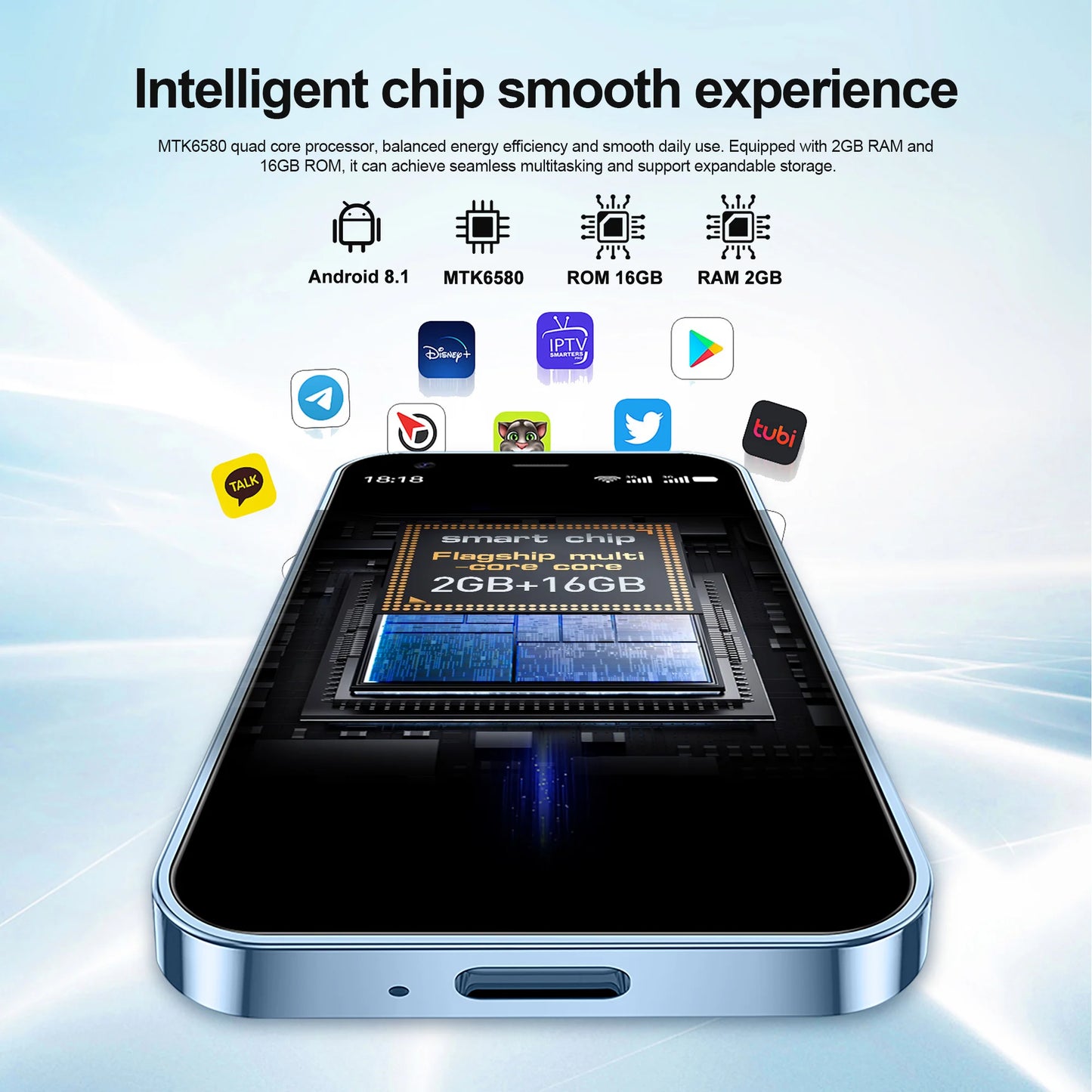 SERVO Mini Smartphone, 3.0 inch screen, 2GB+16GB, WCDMA 3G, Face Recognition, GPS WiFi, Play Store, Android Smart Phone, Dual SIM Standby