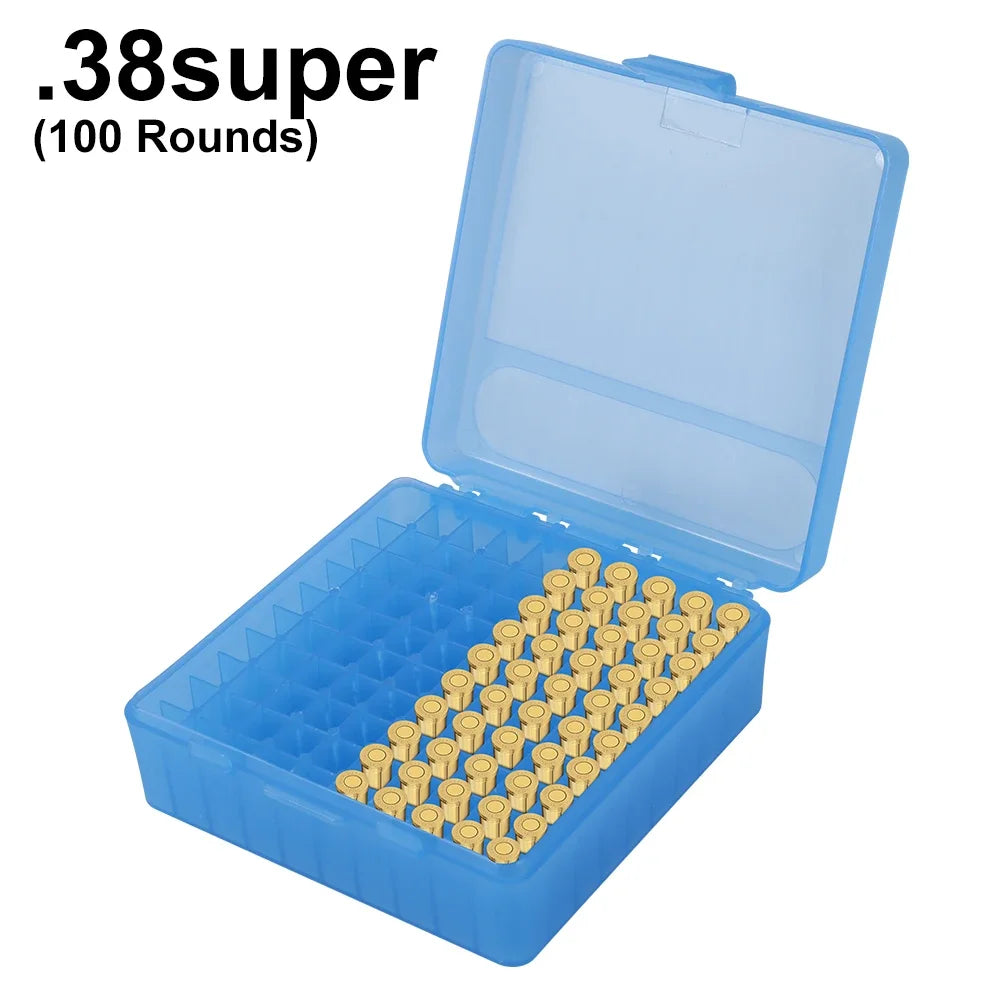 Boîte à balles tactique 50/100 cartouches, boîte de rangement de transport de munitions pour pistolet de 9mm, étui à balles dur rabattable, accessoire de chasse