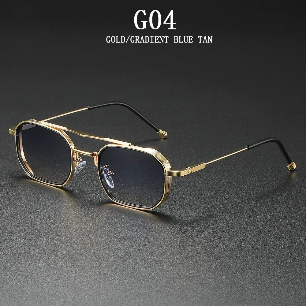 2025 Gafas De Sol cuadradas para mujer a la moda, Vintage Steampunk, Gafas De Sol para hombre, Lujo, Moda, Gafas, Gafas De Sol Hombre, Gafas De Sol Mujer