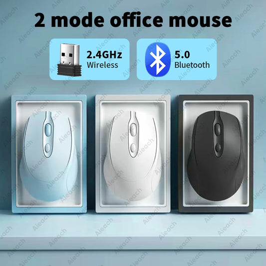 Souris Bluetooth sans fil Portable compacte ergonomique 2.4G USB silencieuse 1600DPI 500mAh Rechargeable pour PC tablette ordinateur Portable MacBook