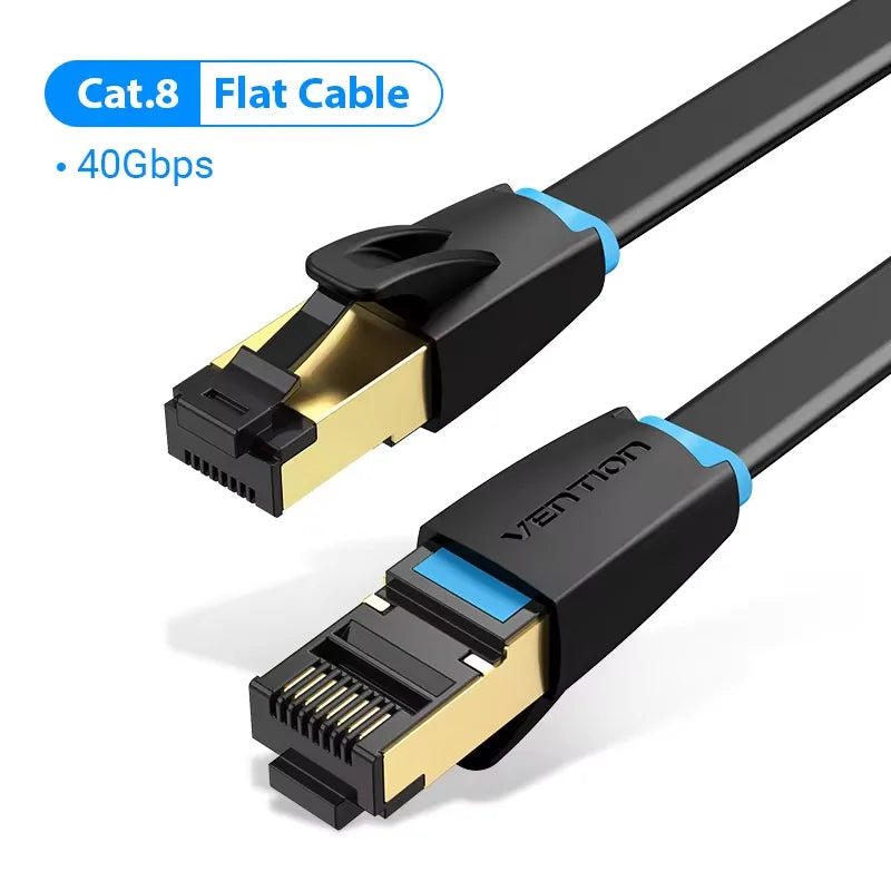 Vention Cat8 Ethernet Cable STTP 40Gbps 2000MHz Cat 8 RJ45 LAN Network Patch Cord for Router Internet Modem RJ 45 Ethernet Cable