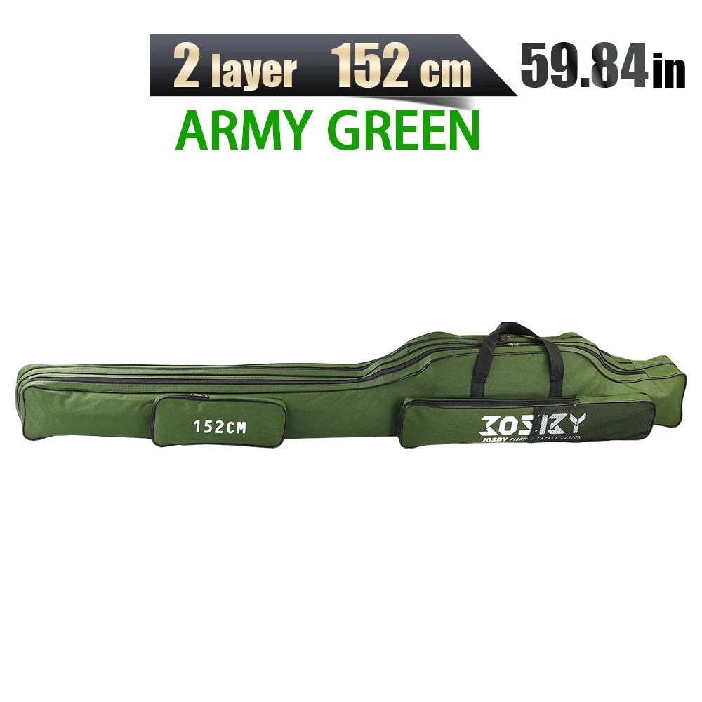 Porte-canne à pêche pliable et Portable, sac de rangement pour outils de moulinet, étui 122cm / 152cm / 182cm