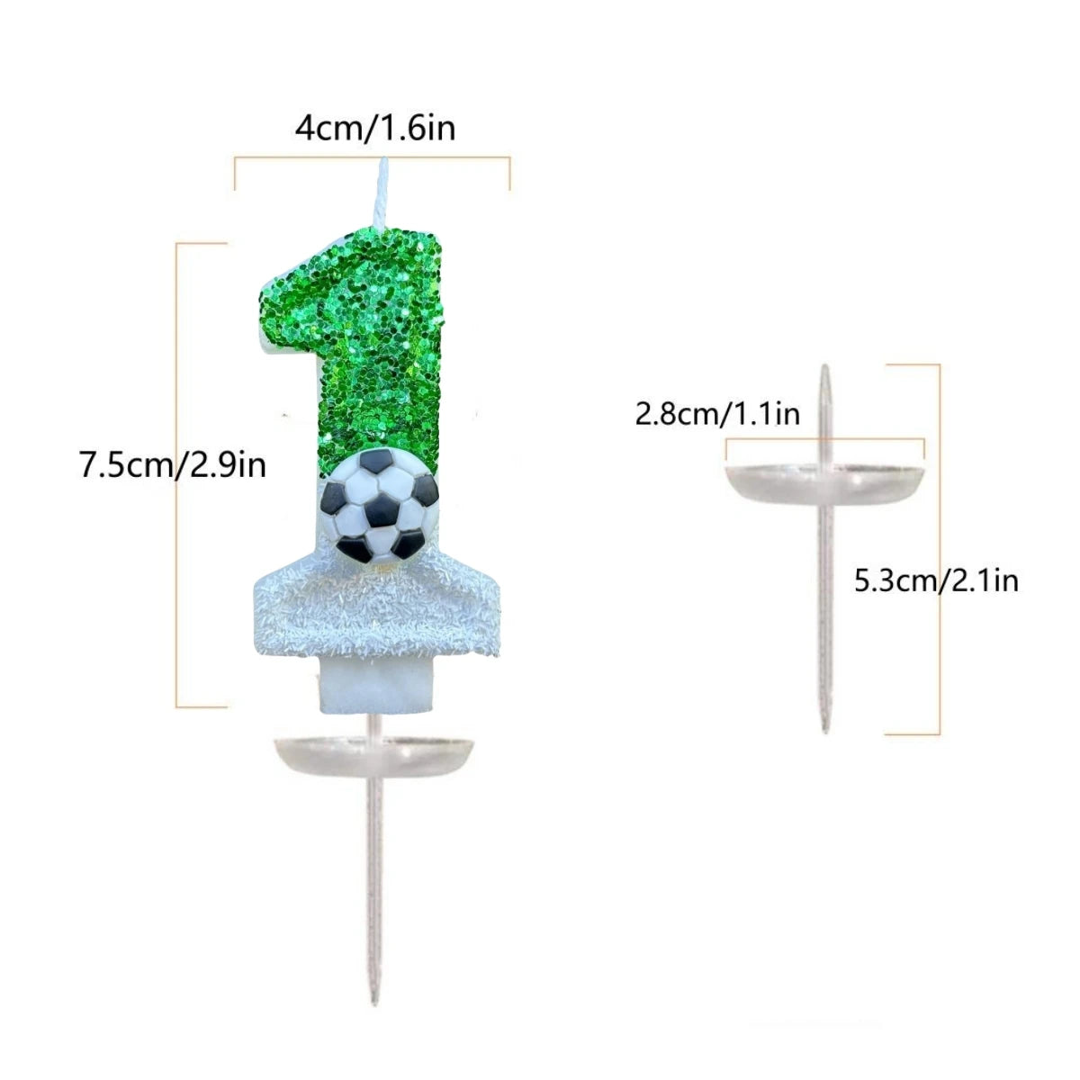 Football Birthday Number Candles, cake number candles, decorative candles, cake topper decoration for birthday