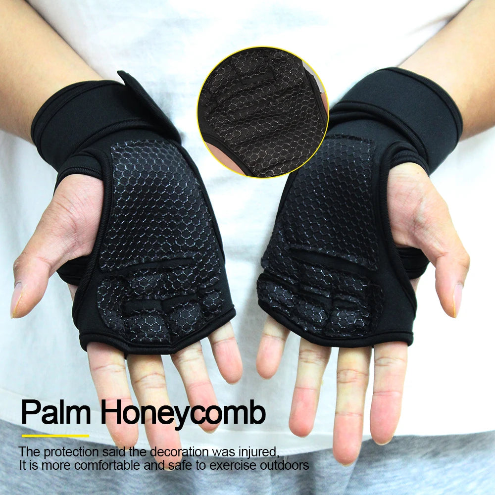 Guantes de entrenamiento deportivo para hombres y mujeres, guantes de entrenamiento, fitness, musculación, levantamiento de pesas, gimnasio, protección de manos, muñecas y palmas