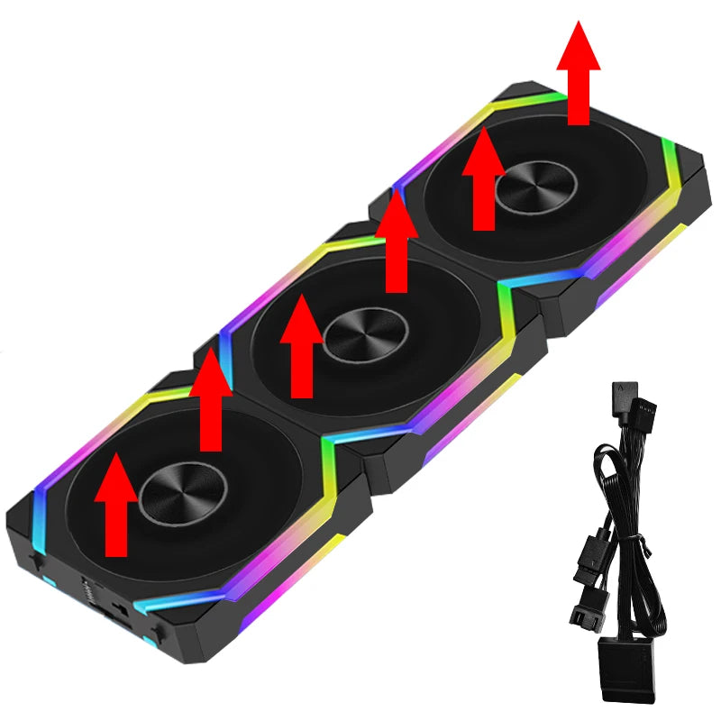JUMPEAK CS120 ARGB ventilateur de refroidissement 360mm 240mm épissage empilable modulaire PWM silencieux 120mm RGB ventilateurs pour boîtier PC de jeu refroidisseur d'eau