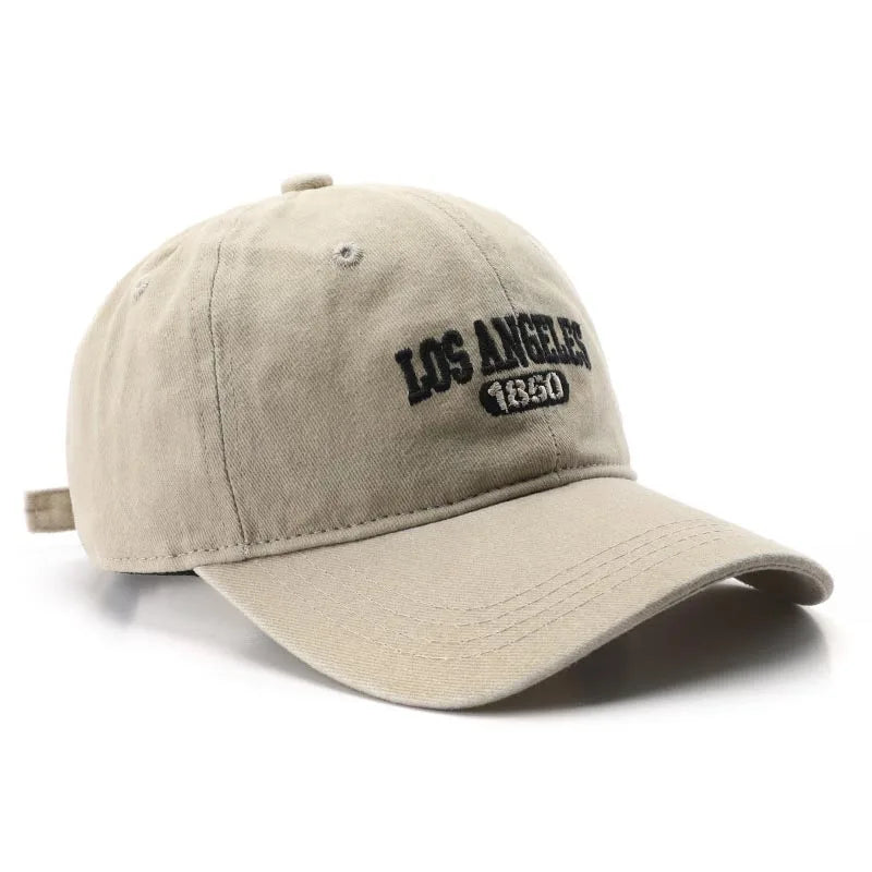 Men Women Embroidered Letter Baseball Cap Vintage Fashion Solid Adjustable Outdoor Sports Snapback Hat Distressed Gorras