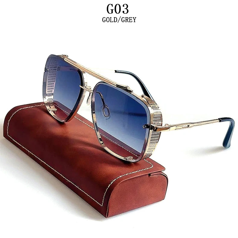 Lunettes de soleil Steampunk vintage pour hommes — punk, surdimensionné, femmes, rétro, carré