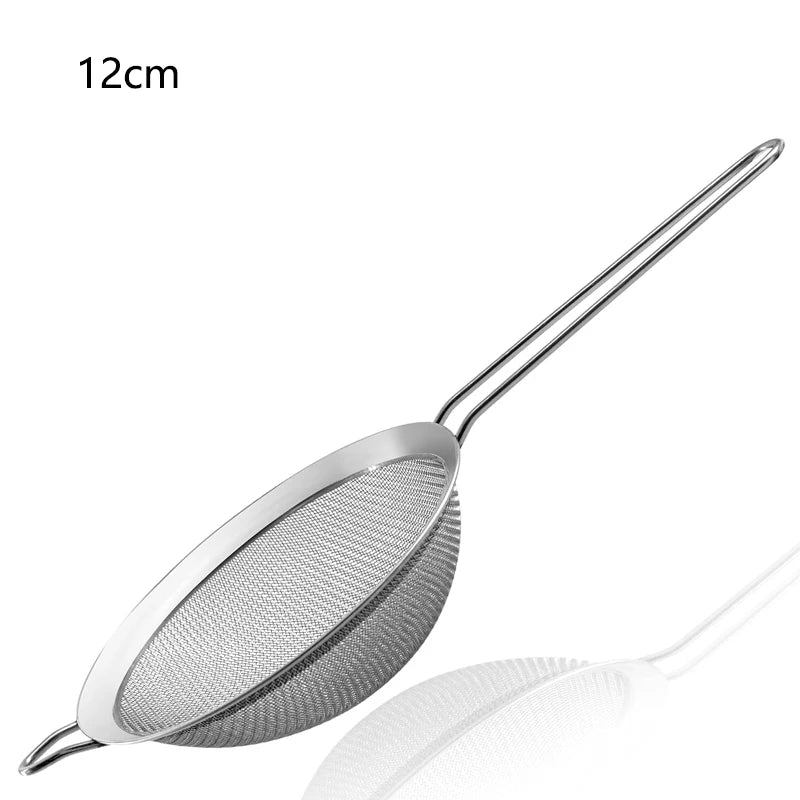 Juego de coladores de aceite de alambre de acero inoxidable, tamices de malla fina, colador de harina, espectaculares herramientas para hornear, accesorios de cocina, 1 pieza, 3 piezas, 4 piezas