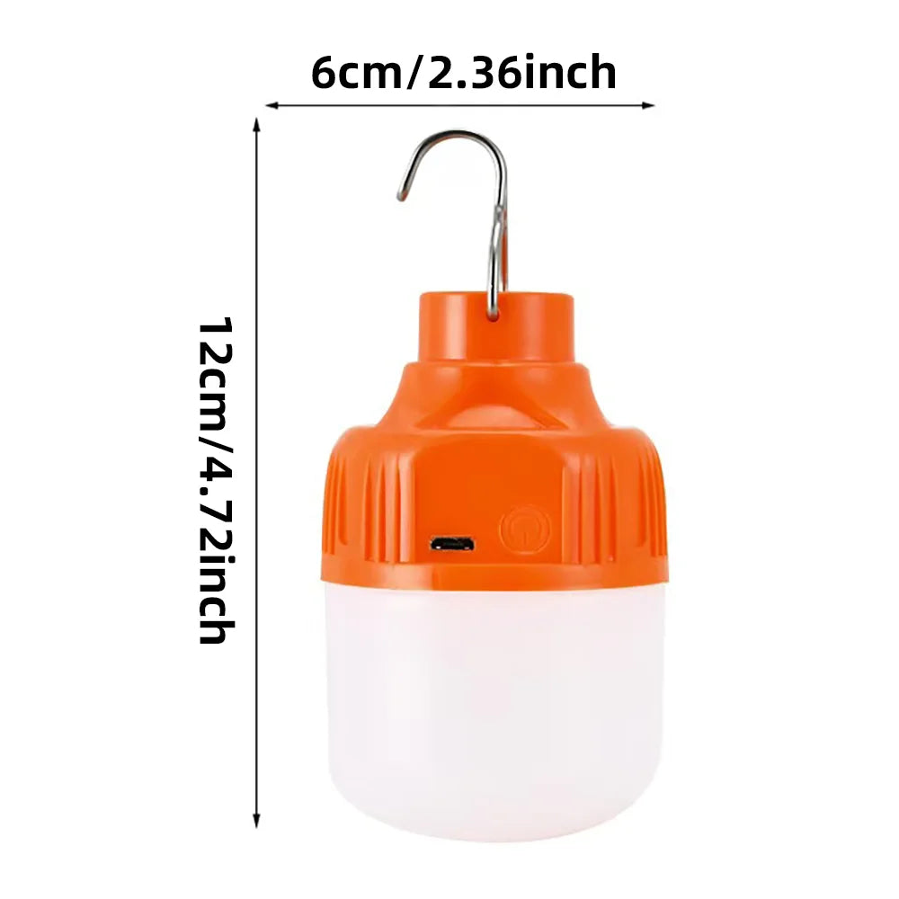 Lampe LED suspendue Portable, Rechargeable par USB, haute luminosité, étanche, pour l'extérieur, le Camping, la pêche, éclairage nocturne d'urgence