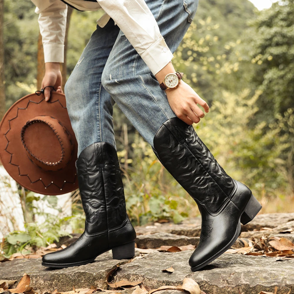 Bottes Western Cowboy pour Homme — Style Authentique & Robuste