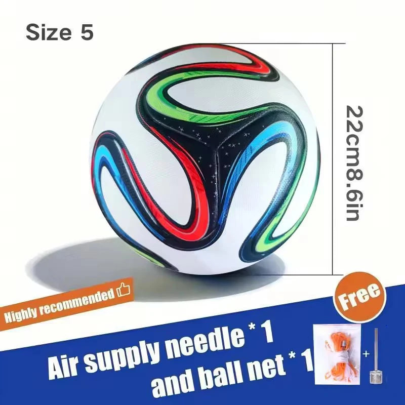 Ballon de Football PU Taille 5 Renforcé — Professionnel Entraînement & Match Équipe