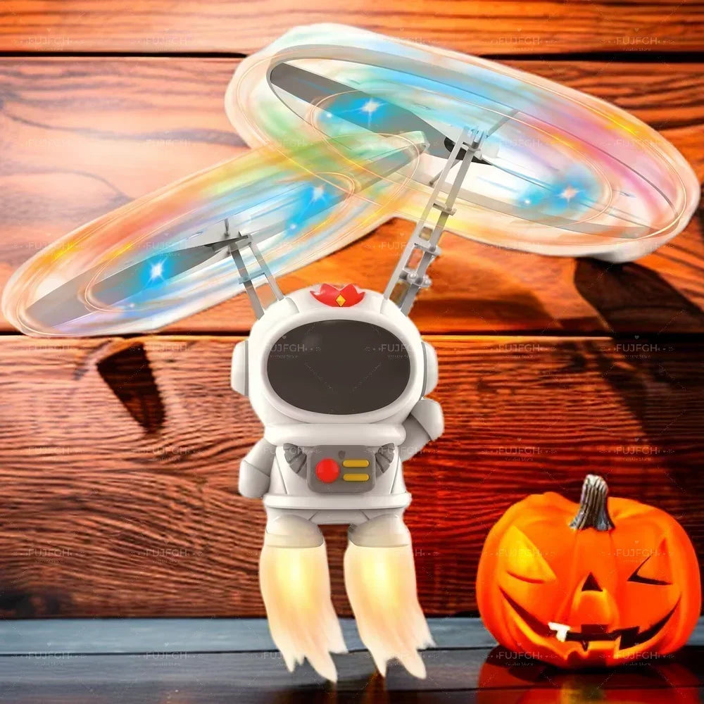 Flying Robot Drone with Lights for Kids, Hand-Controlled Mini Drone, Outdoor Toys, Gift