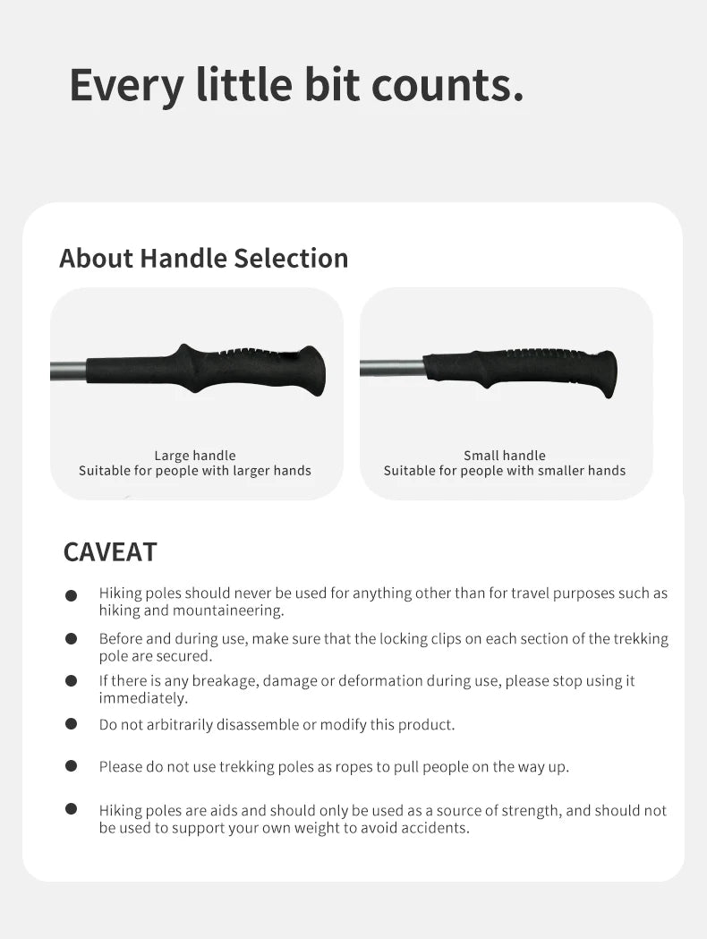 Naturehike – bâtons d'escalade ultralégers, pliables, pour l'extérieur, en Fiber de carbone, à verrouillage rapide