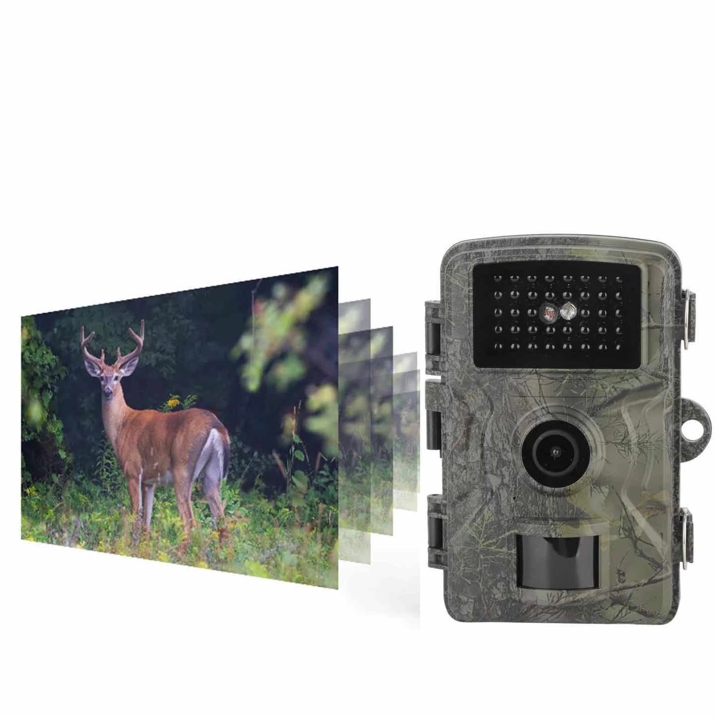 Caméra de chasse infrarouge HD avec vision nocturne, écran TFT 2,0 pouces, 1920x1080P, étanche IP66 pour la chasse en plein air et l'observation de la faune