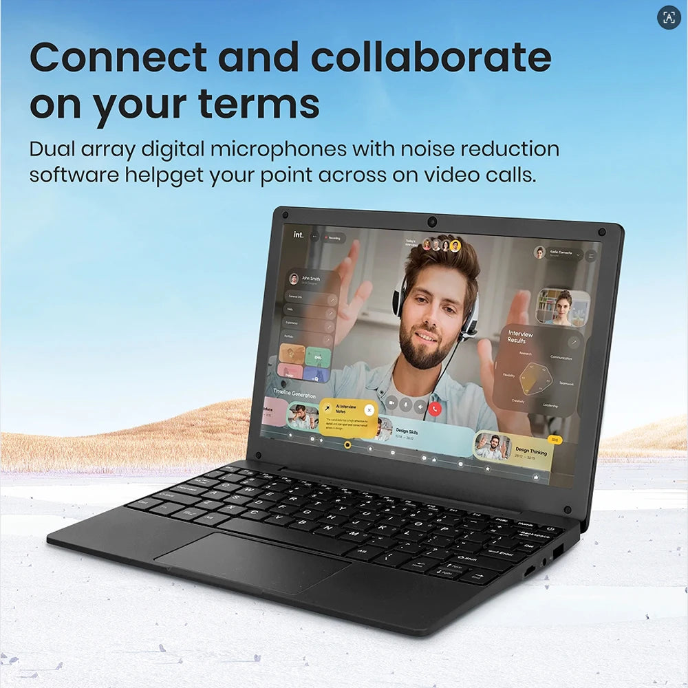 Portátil de 10,1 pulgadas con Windows 11 preinstalado, Quad Core, 8 GB + 128 GB, Netbook, HDMI, cámara web, oficina (negro)