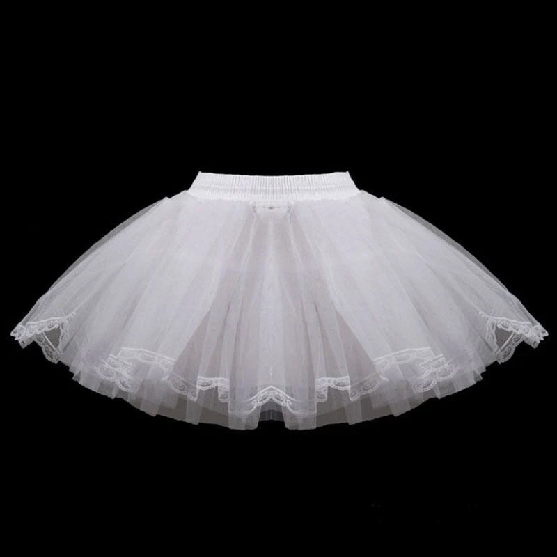 Enagua de flores para niñas, falda interior de Cosplay, fiesta infantil, falda tutú de Ballet Lolita, Enaguas Sottogonna Mini