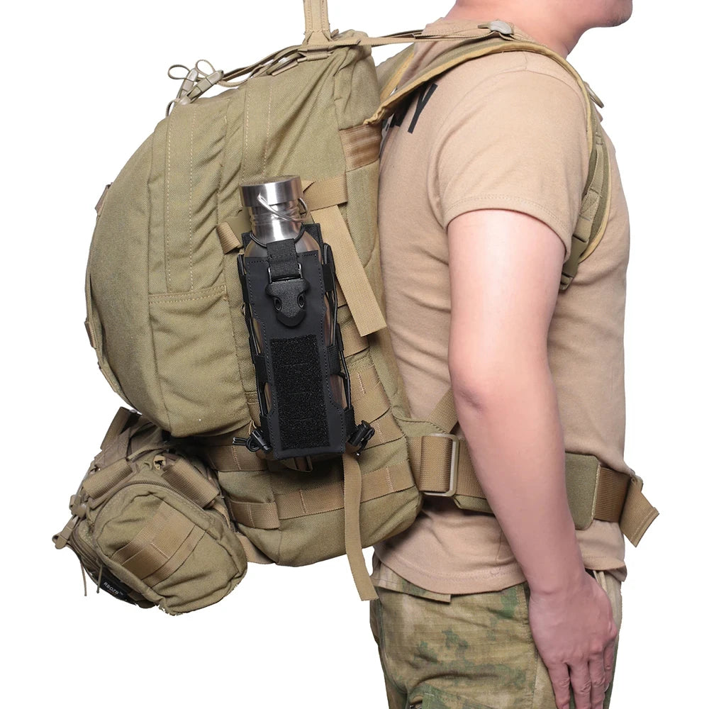 DIZETION Sports de plein air Molle bouteille d'eau pochette Radio cantine couverture étui taille Pack chasse randonnée voyage bouilloire support sacs