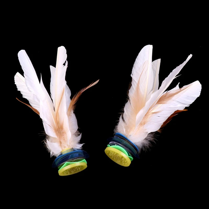 Volant Jianzi Plumes d’Oie Blanches — Jeu de Pied Sport Extérieur Adultes Enfants