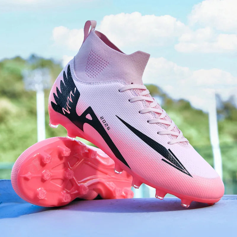 Chaussures de Football FG Homme Polyester Basses Sans Lacets Ultra-légères — Professionnel & Futsal EU 35–48
