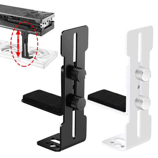 Support de carte graphique réglable, support de carte vidéo réglable, support GPU pour boîtier PC de bureau ITX/ATX, accessoire pour éviter l'affaissement