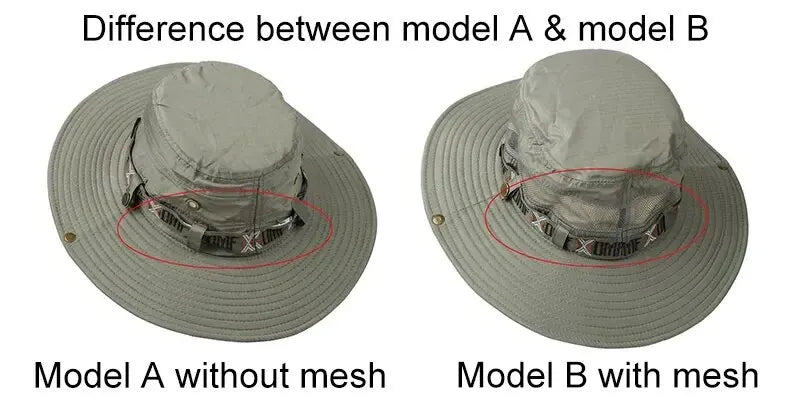 Chapeau seau d'été pour hommes, Protection UV en plein air, à large bord, Panama, Safari, chasse, randonnée, chapeau de pêcheur en maille, casquette de Protection solaire de plage