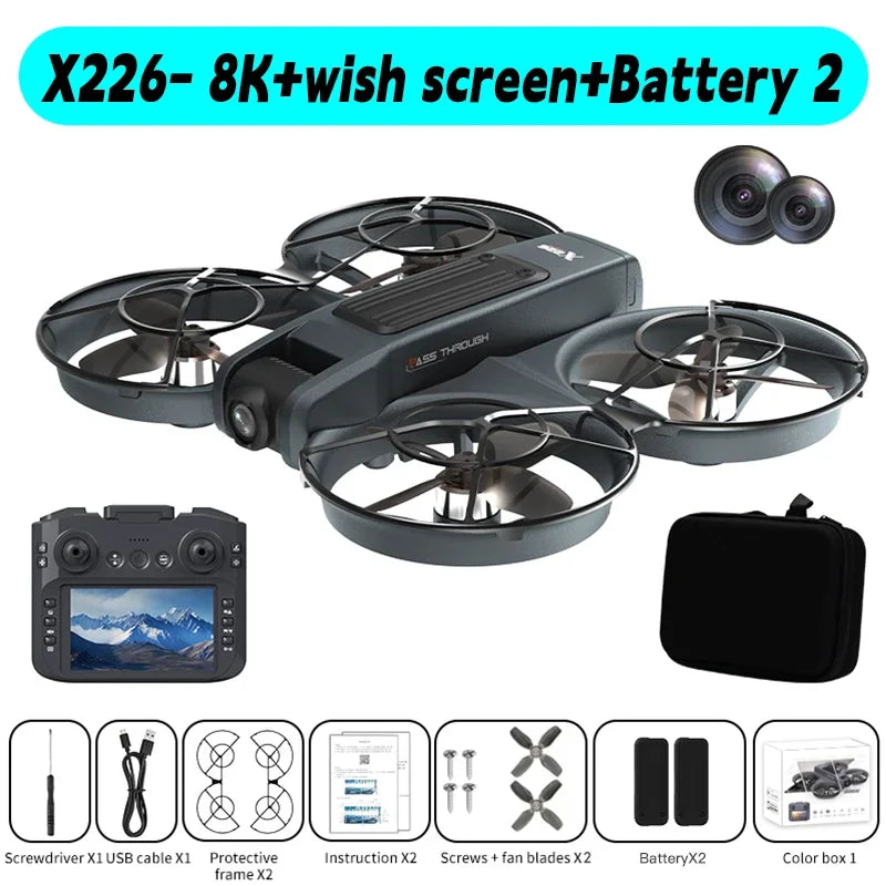 Mini drone professionnel 4K — hélicoptère RC, avion avec écran, quadricoptère, jouet cadeau enfants