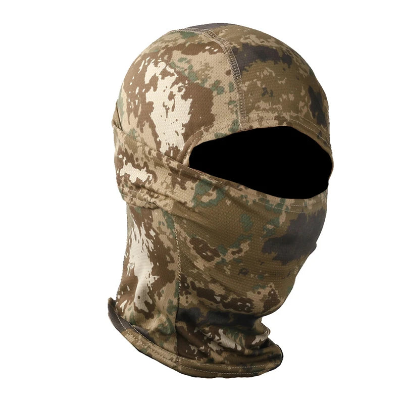 CamSolomon-Cagoule 3D imbibée pour homme, masque facial, capuche camouflage, écharpe, couvre-chef, sniper, ski, cyclisme, chasse, pêche, vêtements de sauna