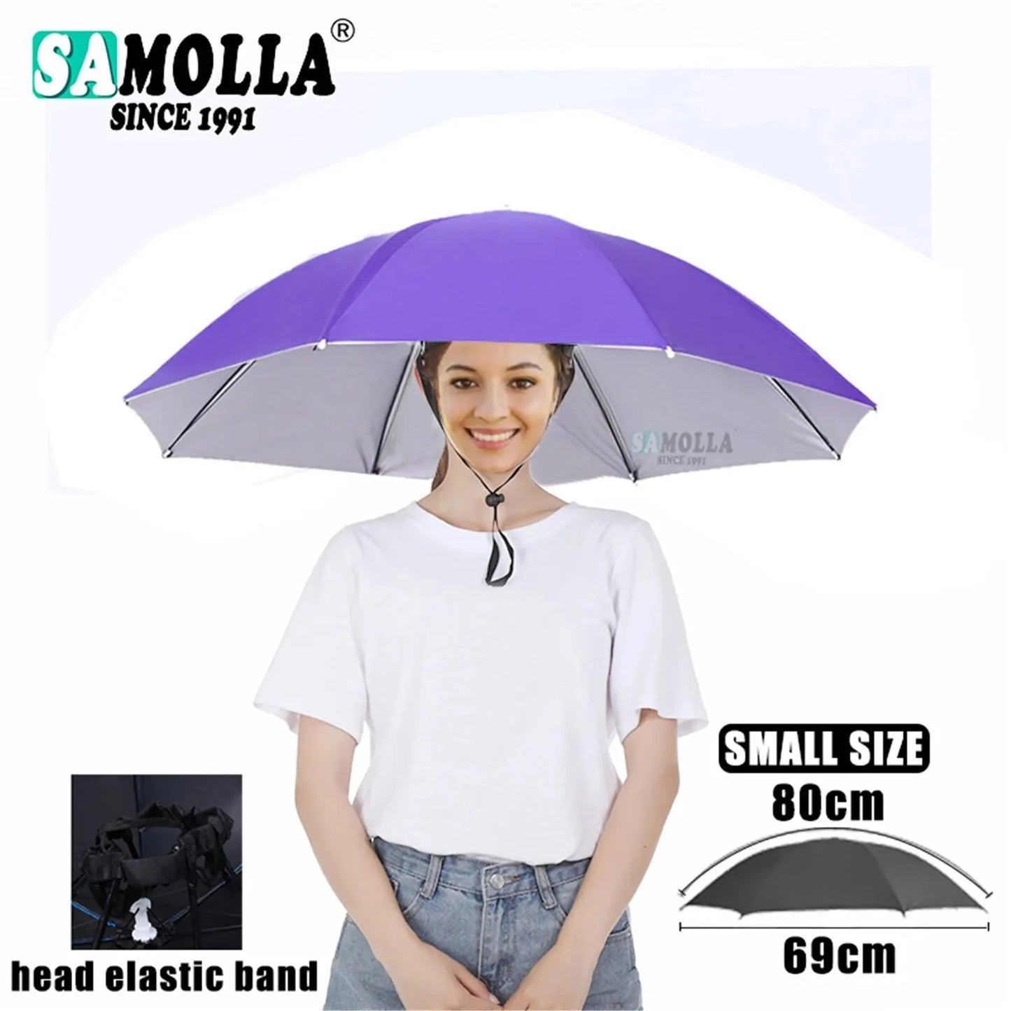 Chapeau parapluie de pluie pliable, pare-soleil imperméable, couvre-chef de pêche, chapeaux de tête de plage, Double couche, Protection UV, Protection solaire