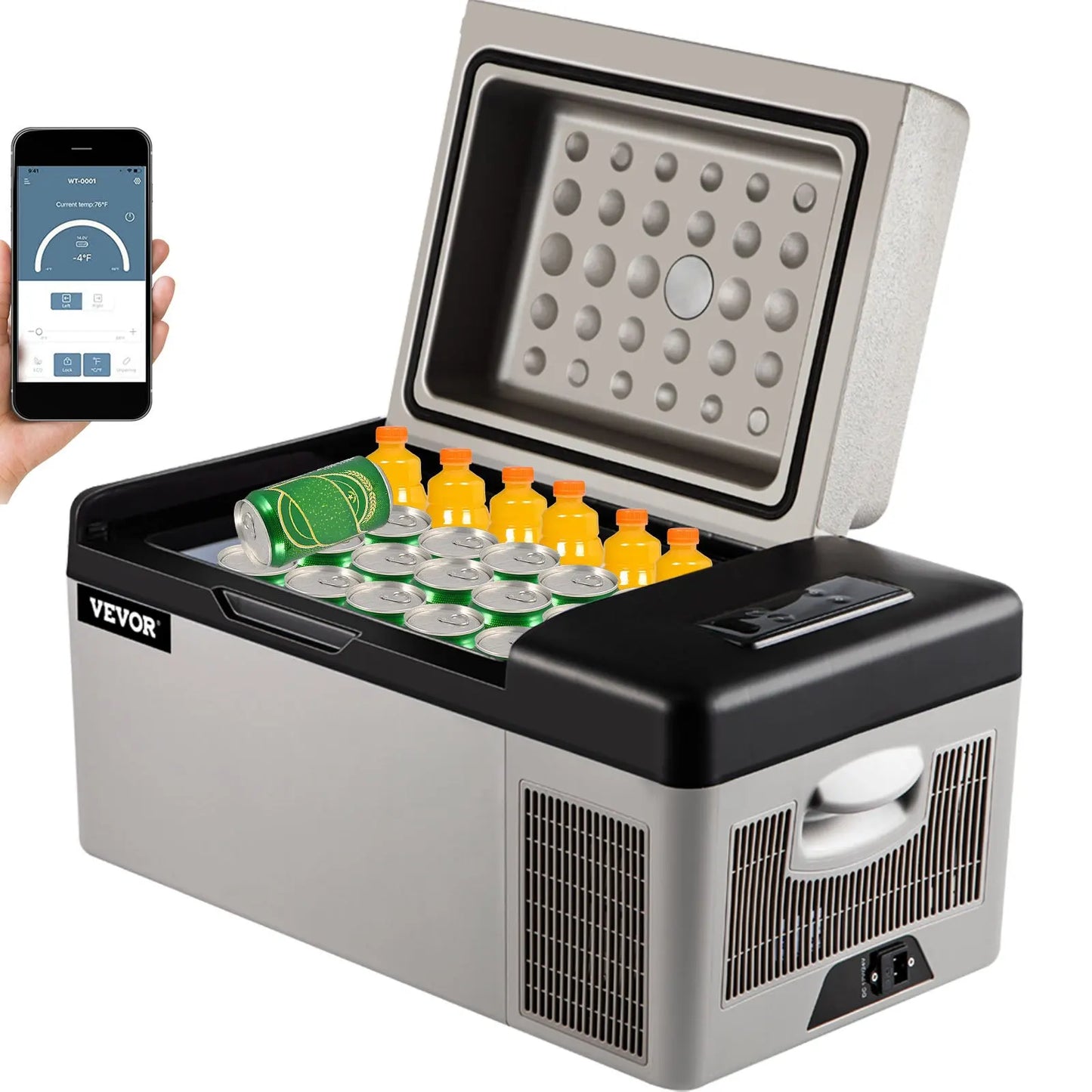 Glacière électrique de voiture 15/20L — compresseur portable, contrôle par application, camping, voyage
