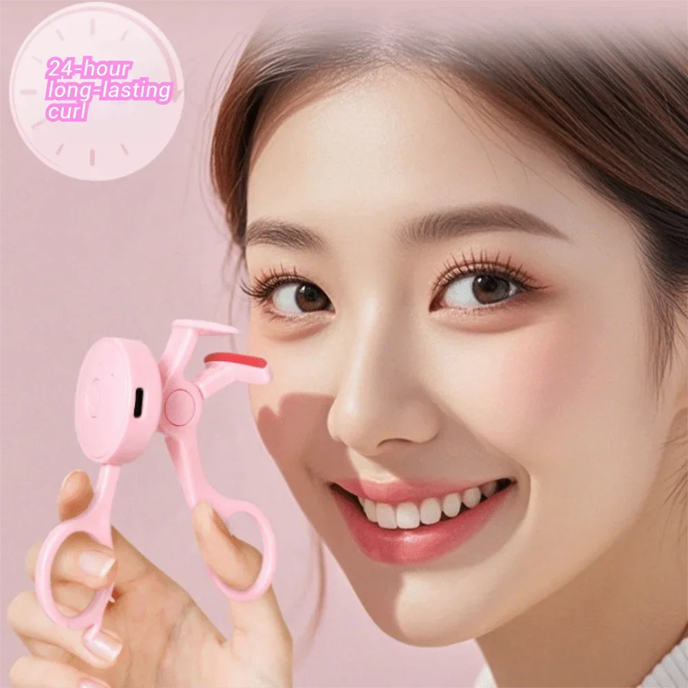Heated Eyelash Curler, Frameless, Intelligent Temperature Control, Long-lasting Curling Device, Rechargeable