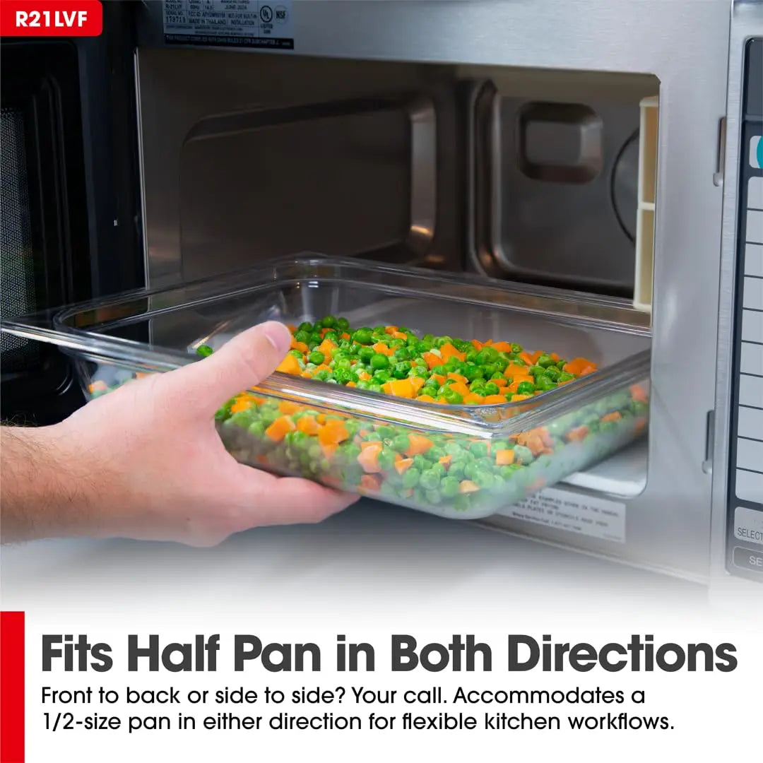 Horno microondas comercial Sharp de potencia media, 1,2 pies cúbicos, ideal para uso comercial